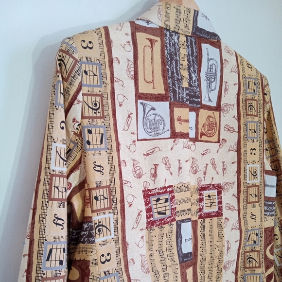 Vintage Cinnamon Sea Musical themed Blazer 100% cotton - Picture 10 of 11